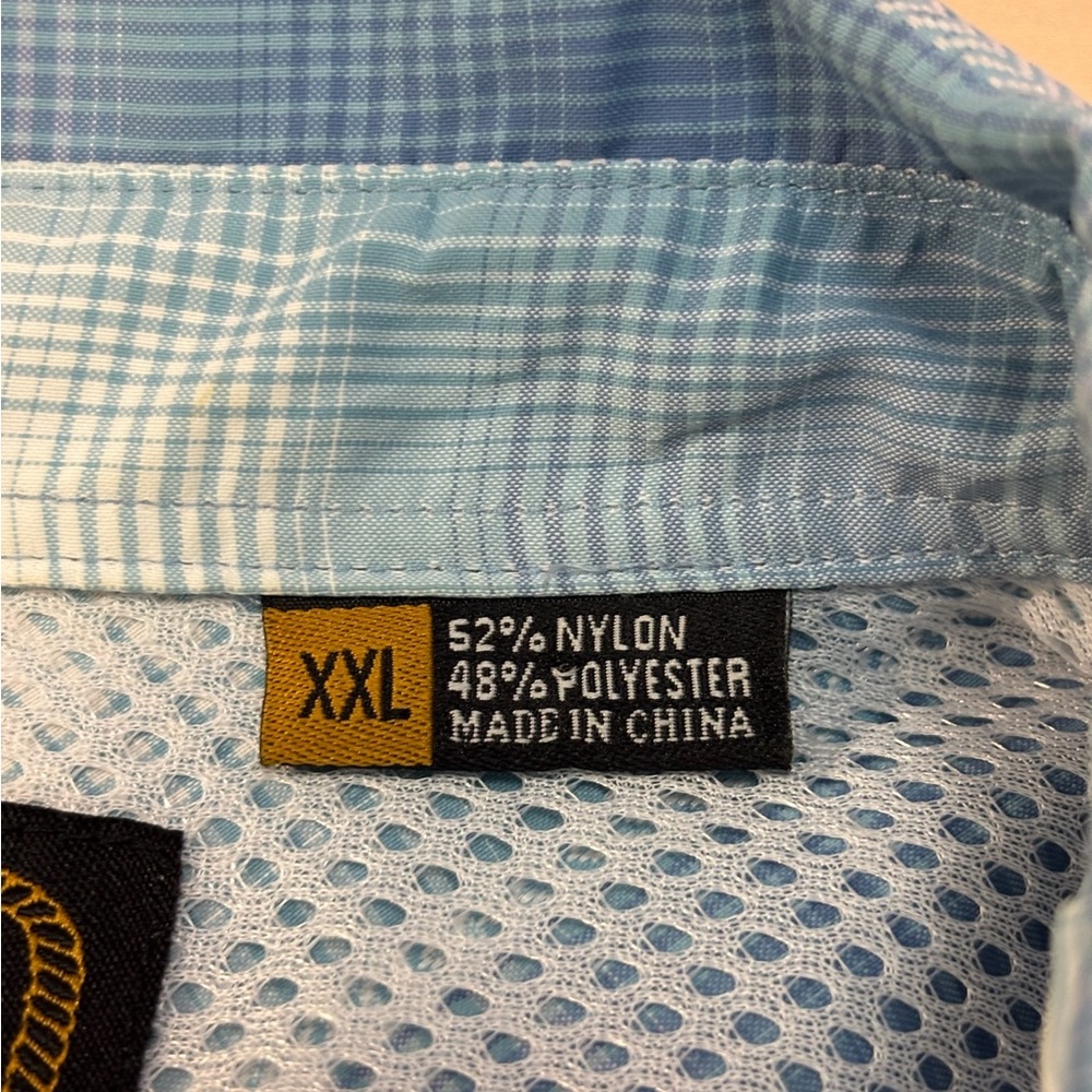 Howler Brothers Blue Plaid Casual Button-Down Shirt - Picture 6 of 8